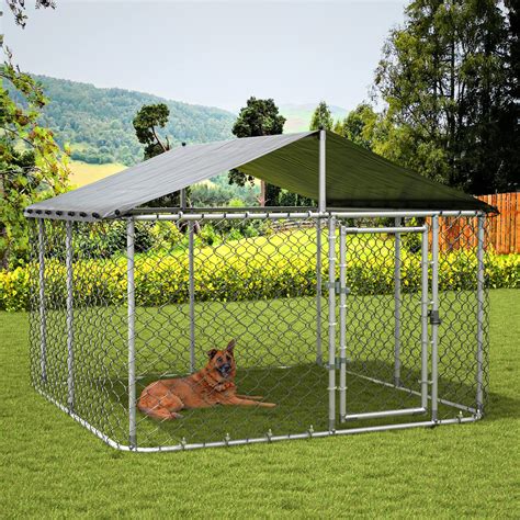 heavy duty metal dog house|outside dog kennels with roof.